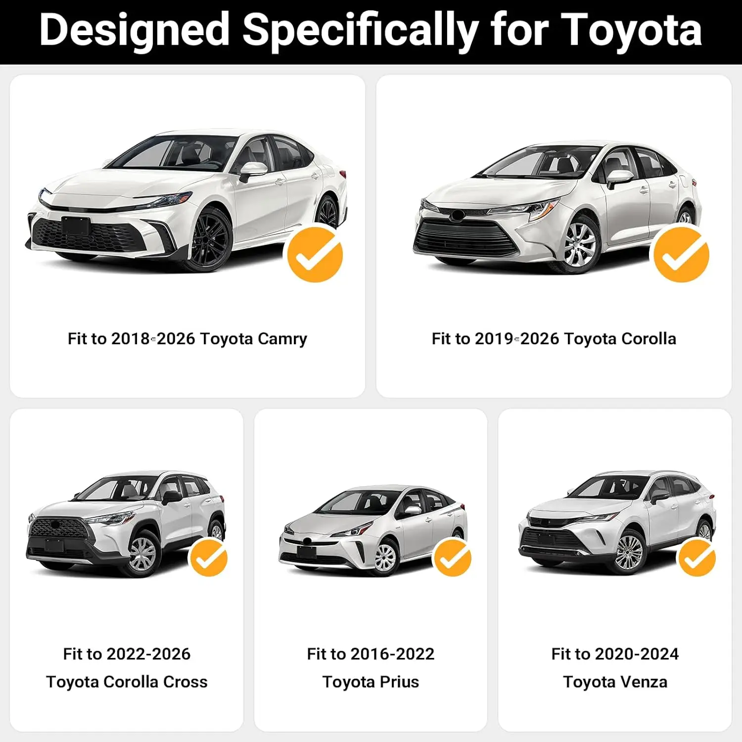 For Toyota 2018-2026 Camry & 2019-2026 Corolla & 2022-2026 Corolla Cross & 2016-2022  Car Door Handle Cover Protector view 6
