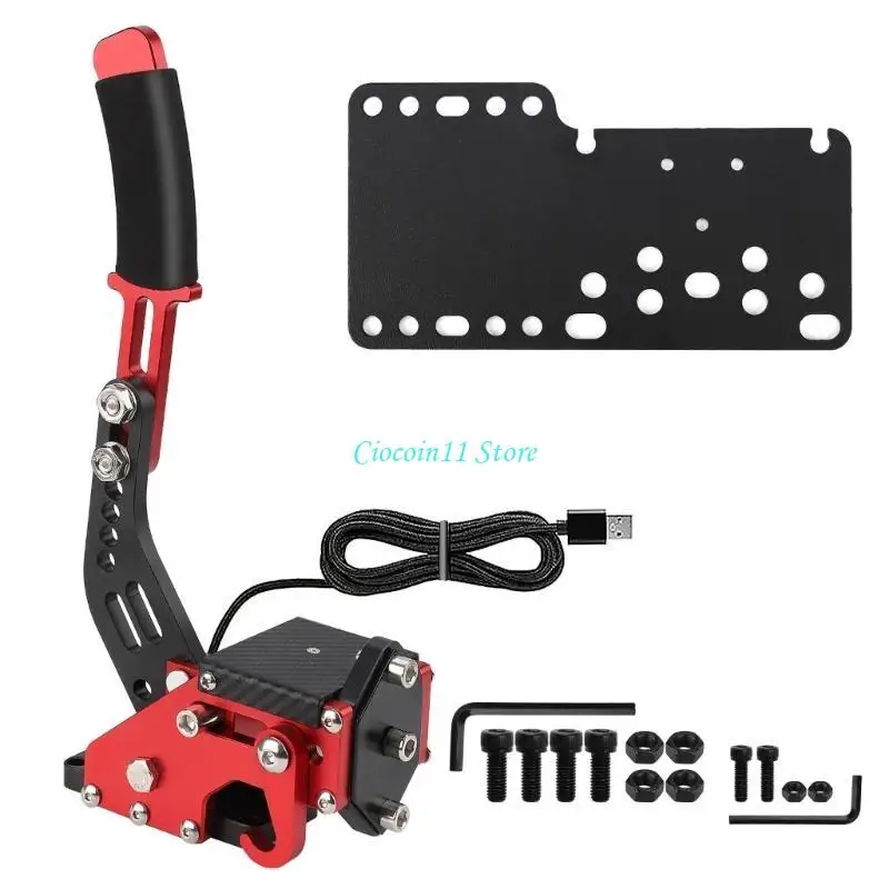 Y1UB Racings Game USB Handbrake for 64Bit for Racings Games, Compatible for G29/27/25 USB Handbrake