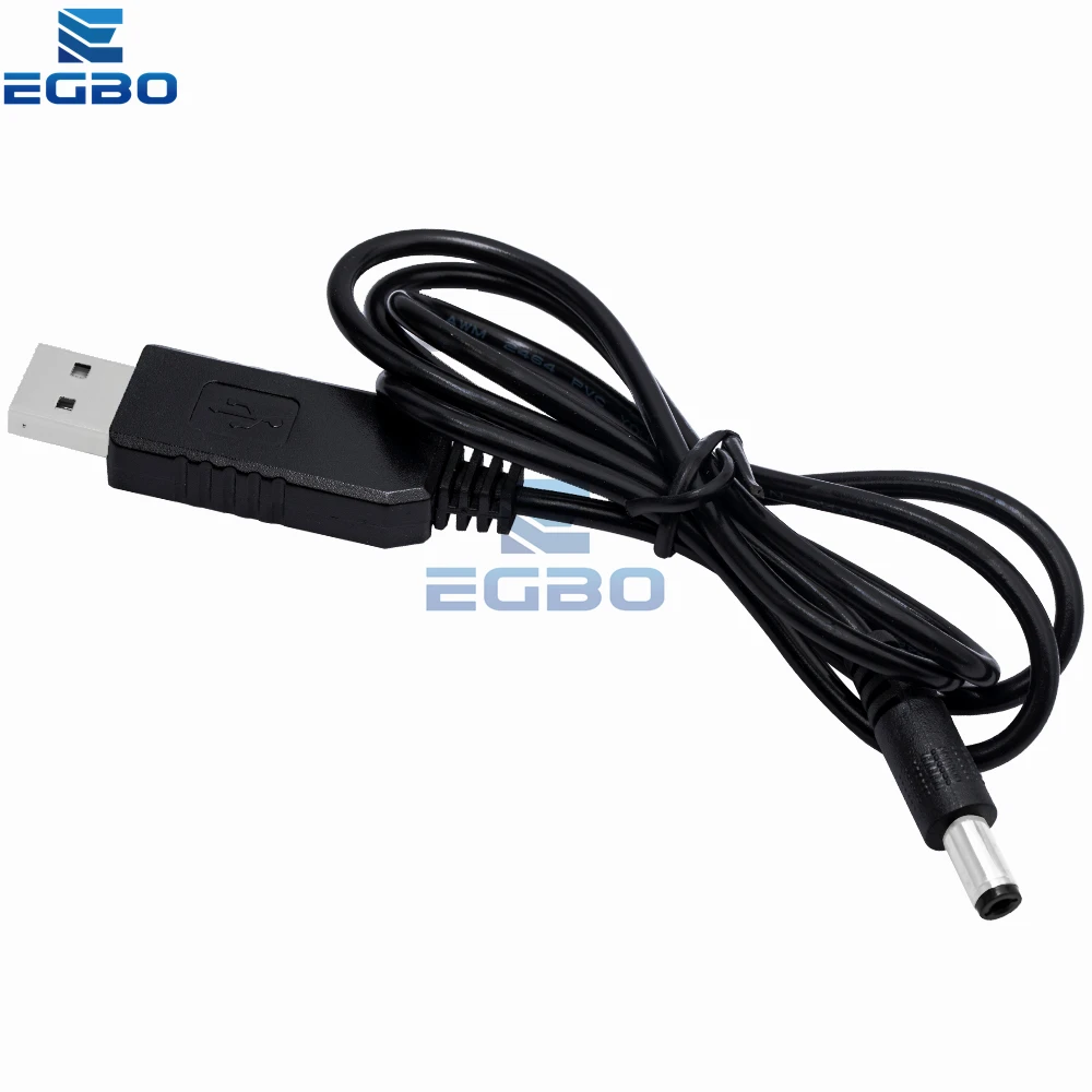 EGBO Usb Power Boost Line Dc 5v To Dc 9v / 12v Step Up Module Usb Converter Adapter Cable 2.1x5.5mm Plug