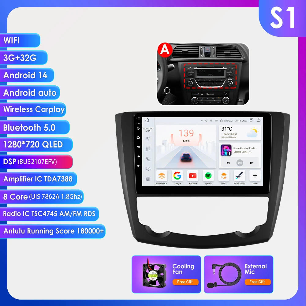 Hizpo Auto Intelligente Systemen Radio Voor Renault Kadjar 2015 - 2019 Draadloze Carplay Android Auto Nr 2 Din 2din Dvd Wifi Dsp Rds