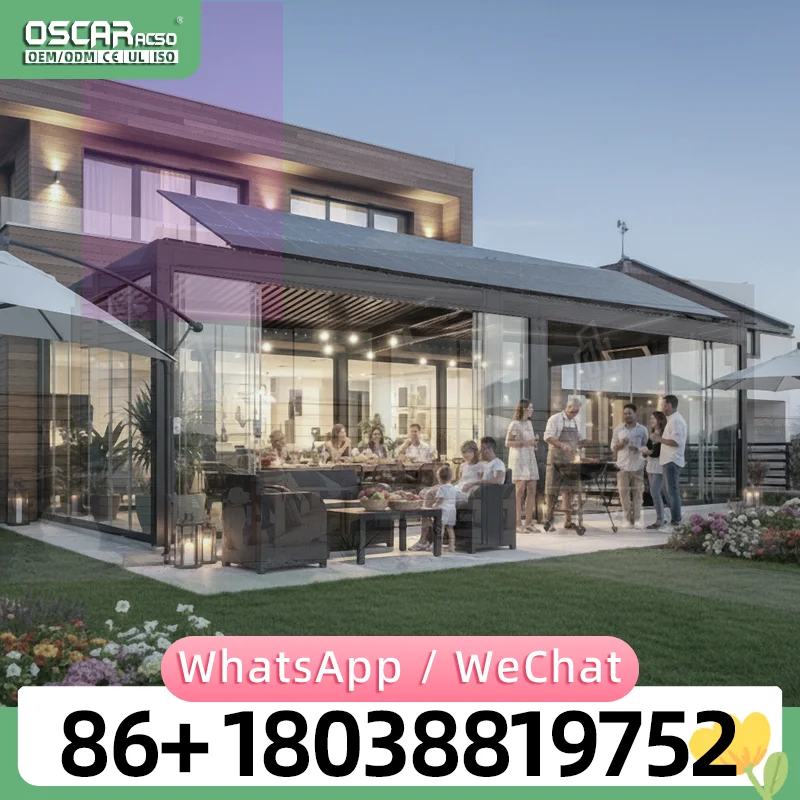 Outdoor Aluminum Frame Pavilion for Garden Use Modern Style Durable Build Adjustable Size Ideal for Backyard Patio Picnic Area p
