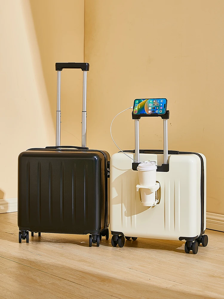 

Lightweight 8-Inch Women's Lage Carry-On Suitcase with Combination Lo Faionable Trendy Polyester Interior