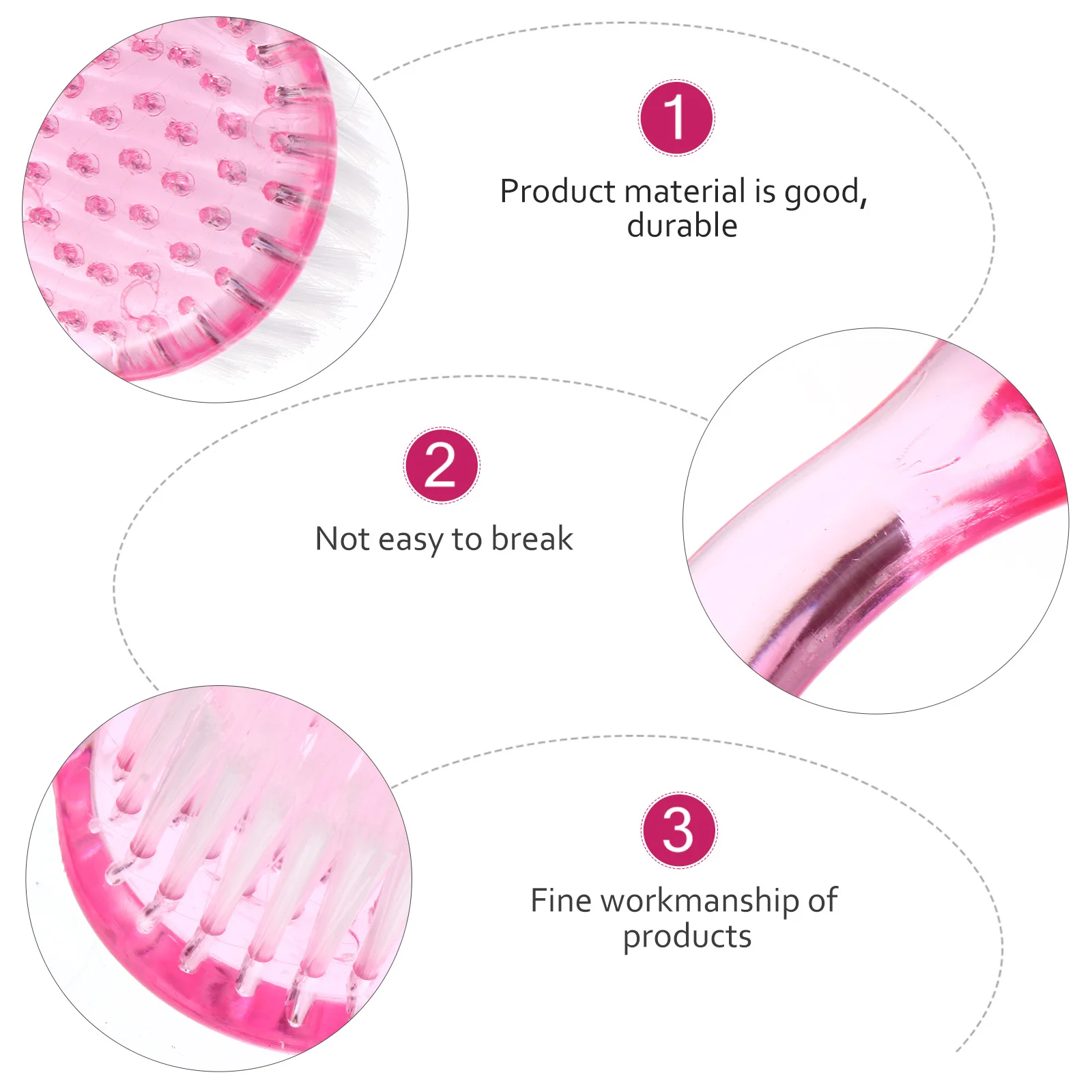 

10pcs Nail Cleaning Brush Premium Plastic Handle Grip Scrubbing Brush For Hands Feet Fingernails Manicure Pedicure Travel Size