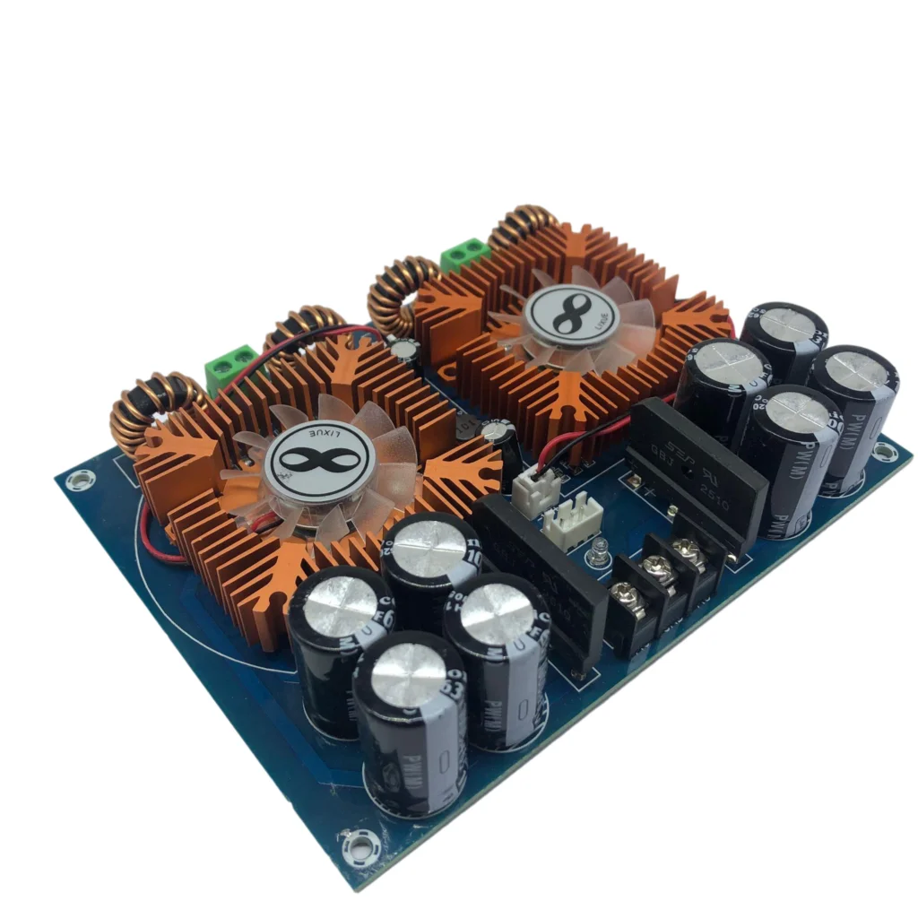 Free Ship 1pcs XH-M254 Dual-Core Digital Amplifier Board Audio Amplifier Board 420W * 2 High-Power Tda8954th With Fan