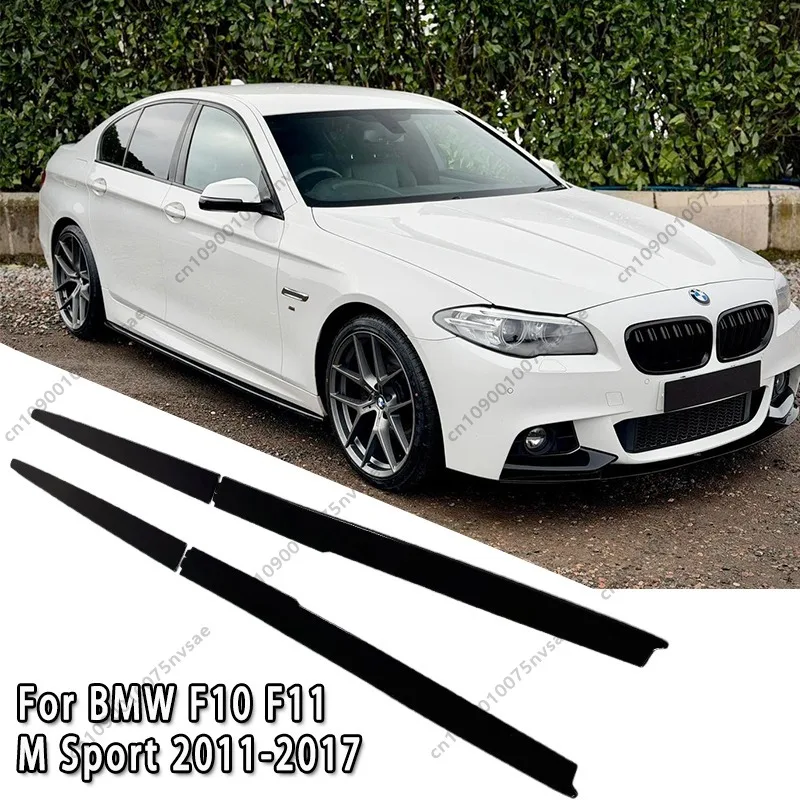 Für BMW F10 F11 M Sport M5 2011-2017 Seitenschweller-Erweiterungen Splitter Diffusor Seitenstoßstangen-Canards Spoiler Bodykit Tuning