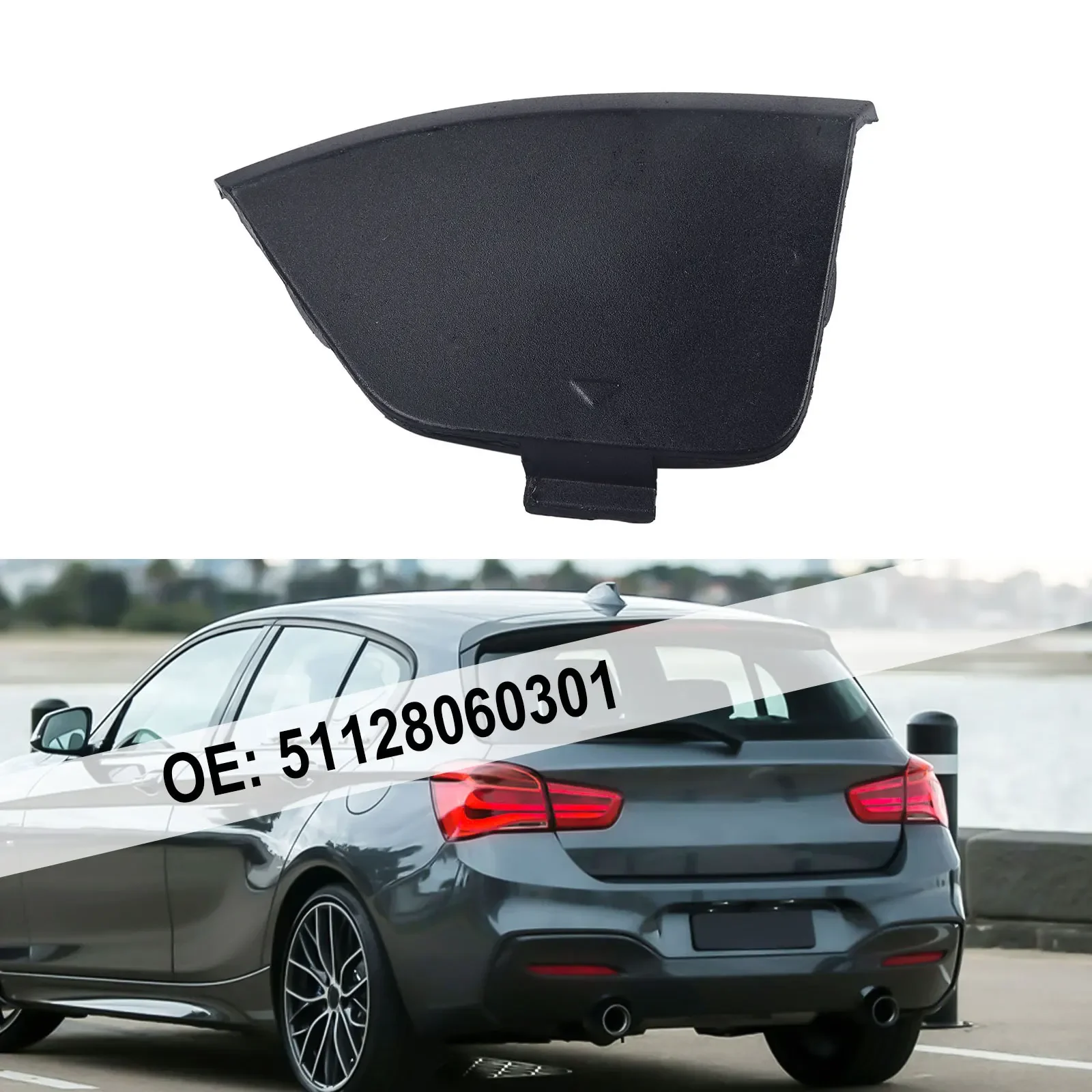 Rear Tow Cover Replacement for BMW 1 Series F20 F21 Hatchback 2015 2018 Car Rear Trailer Cover ABS OEM 51128060301
