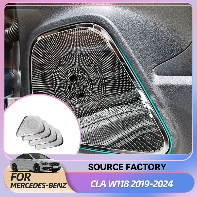 

Эмблемы, автомобильный звуковой сигнал, дверной звуковой сигнал, защитный чехол, приборная панель, звуковой чехол для Mercedes Benz CLA 2019-2024 W118 Auto Acces