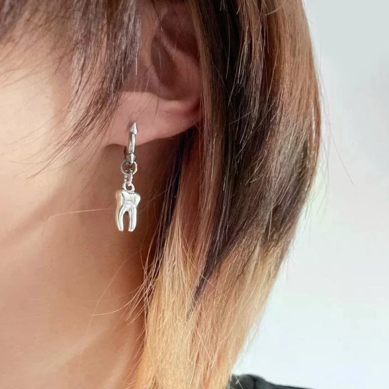 Detachable Stainless Steel Curved Barbell Threaded Spike Eyebrow Cartilage Piercing Earrings For Women Y2K Emo Party Jewelry view 5