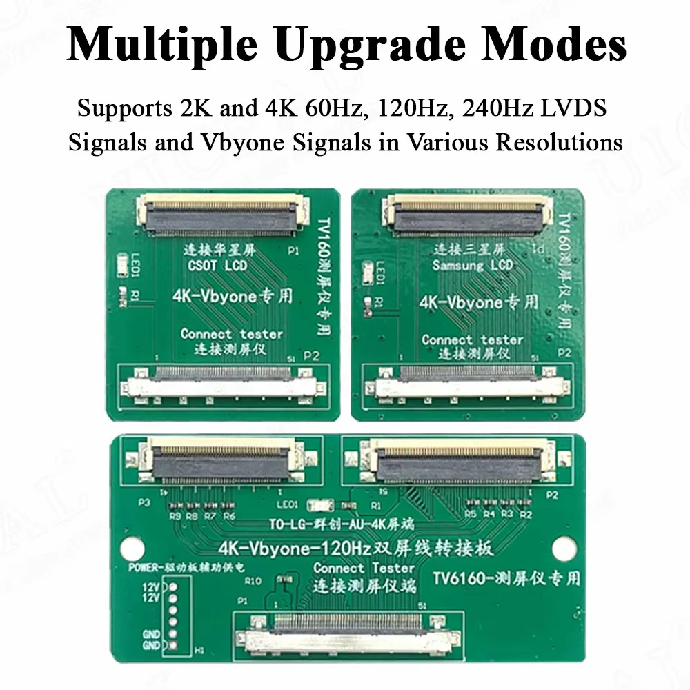 TV160 8th Generation TV Screen Tester Monitor 12V 3A Updated 4K Vbyone 2K LVDS HDMI VGA LCD LED TV Screen Body Test Tools Module