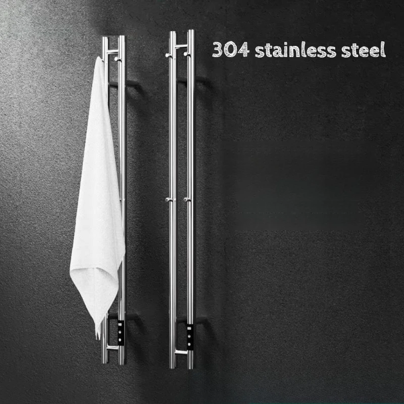 

304 Stainless Steel Electric Towel Rack Waterproof Space Saving Heated Towel Rack Moisture Proof Cloth Warmer Household Using