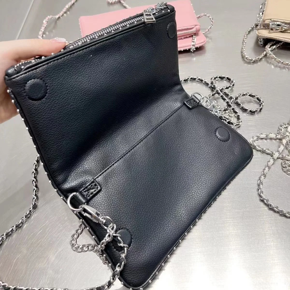 Fashion Chain Crossbody Bags for Women Bolsos Mujer Carter Handbags for Lady Fold Shoulder Messenger Bag