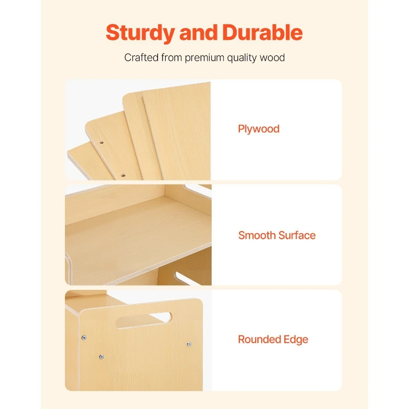 Conjunto de mesa e cadeira para desmame montessori, durável, resistente ao desgaste com bordas arredondadas, multifuncional, cadeira para crianças