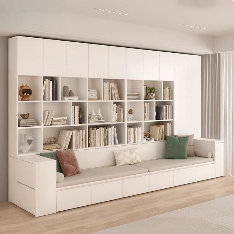Multifunctional home desk sofa bookcase integrated
