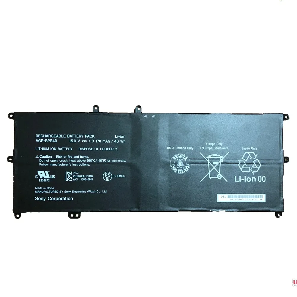 15V 3170mAh 48wh VGP-BPS40 new original laptop Battery For Sony Flip SVF 15A SVF15N17CXB  SVF15NB1GL SVF15NB1GU SVF15NA1G