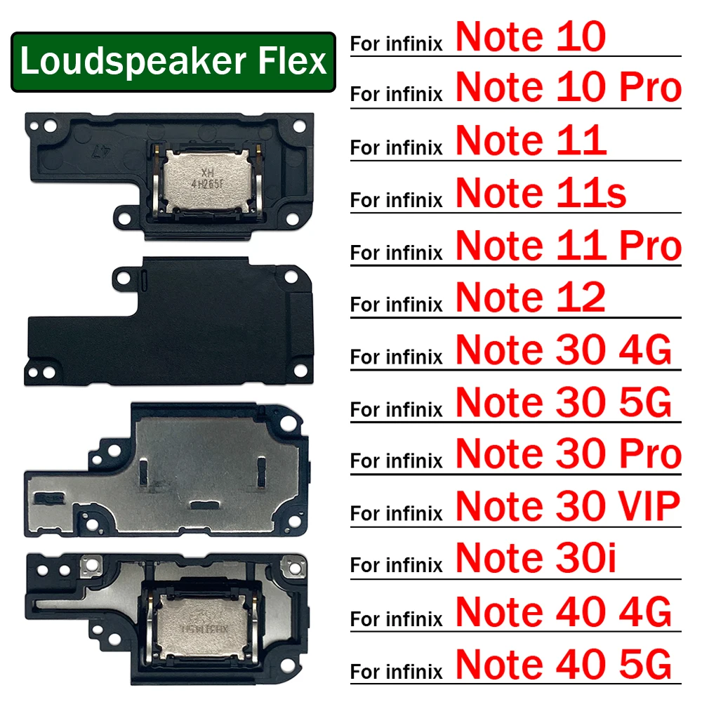 

New Loudspeaker bottom Loud Speaker Sound Buzzer Ringer Flex Cable For infinix Note 10 11 11s 12 30 30i 40 Pro 4G 5G VIP