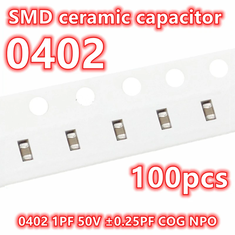 Condensador de cerámica SMD IC 100, 0402 piezas, Original, 1005 1PF 50V ± 0.25PF COG NPO c-file CL05C010CB5ANNC