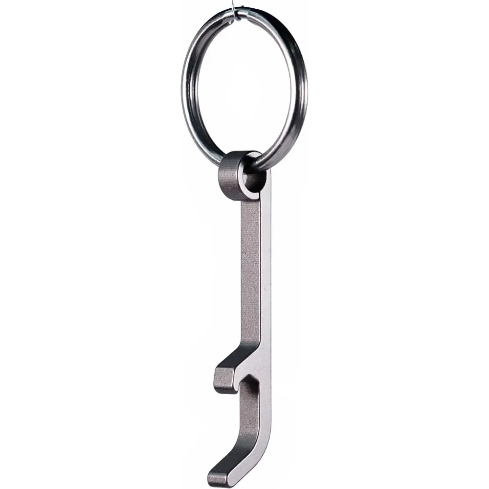 

Titanium Keychain Beer Bottle Opener with Stainless Steel Key Rings