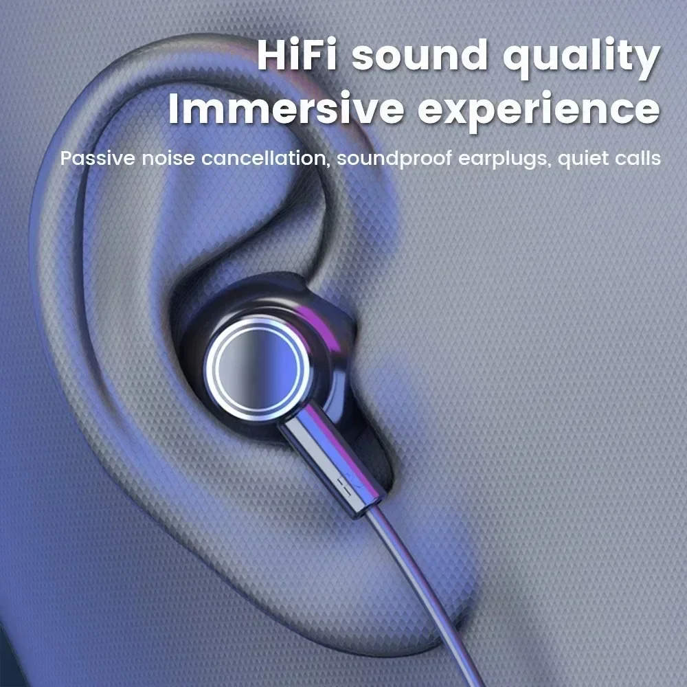 Wireless Earphones Bluetooth 5.2 Neckband Headphones Gaming LED Display HIFI Headset Sports TWS Earbuds With Mic Support TF Card