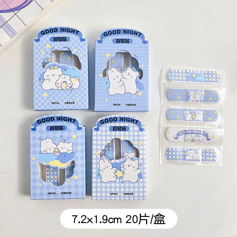 20pcs/lot Lovely Cute Band Aid Disposable Wound sticker kawaii First Aid Emergency Kit For Kids Children Adhesive Bandages