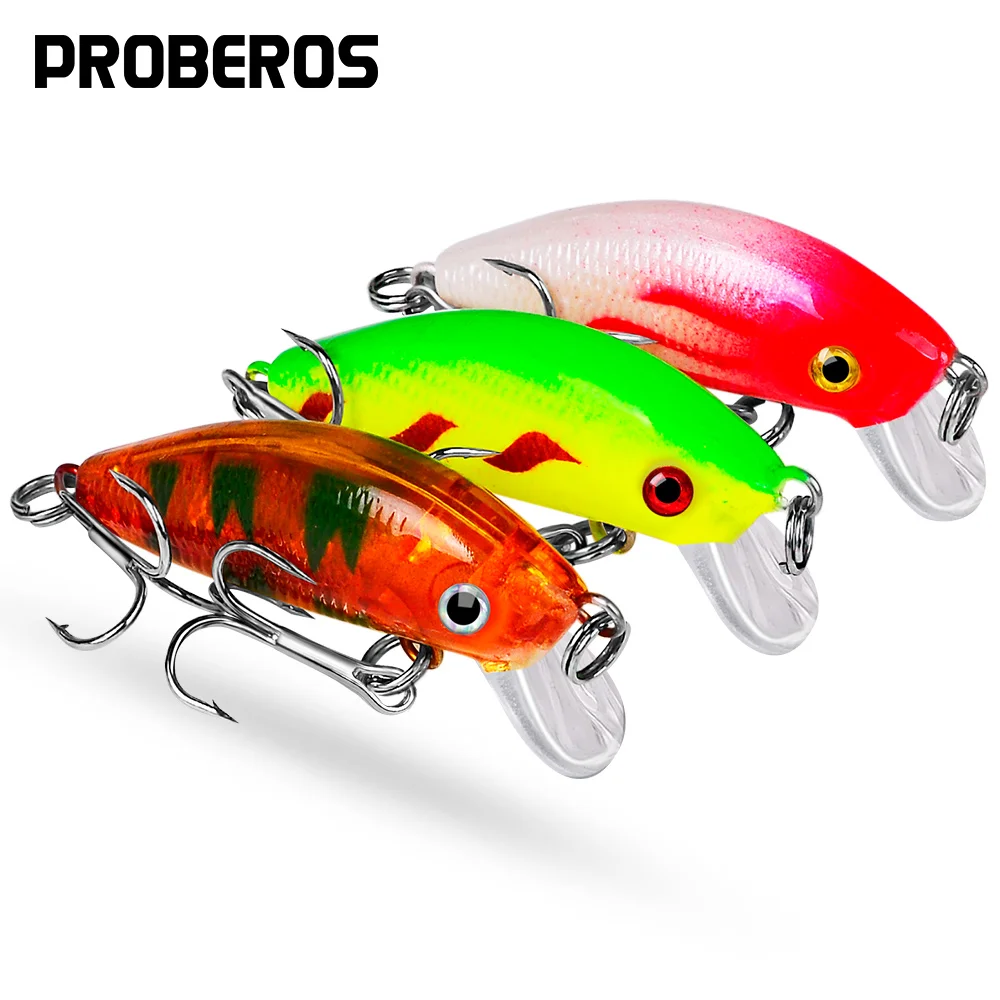 

1Pcs 5cm 3.6g Minnow Quality Artificial Hard Bait Crankbait For Bass Carp Pesca Fishing Tackle Floating Wobblers Fishing Lure
