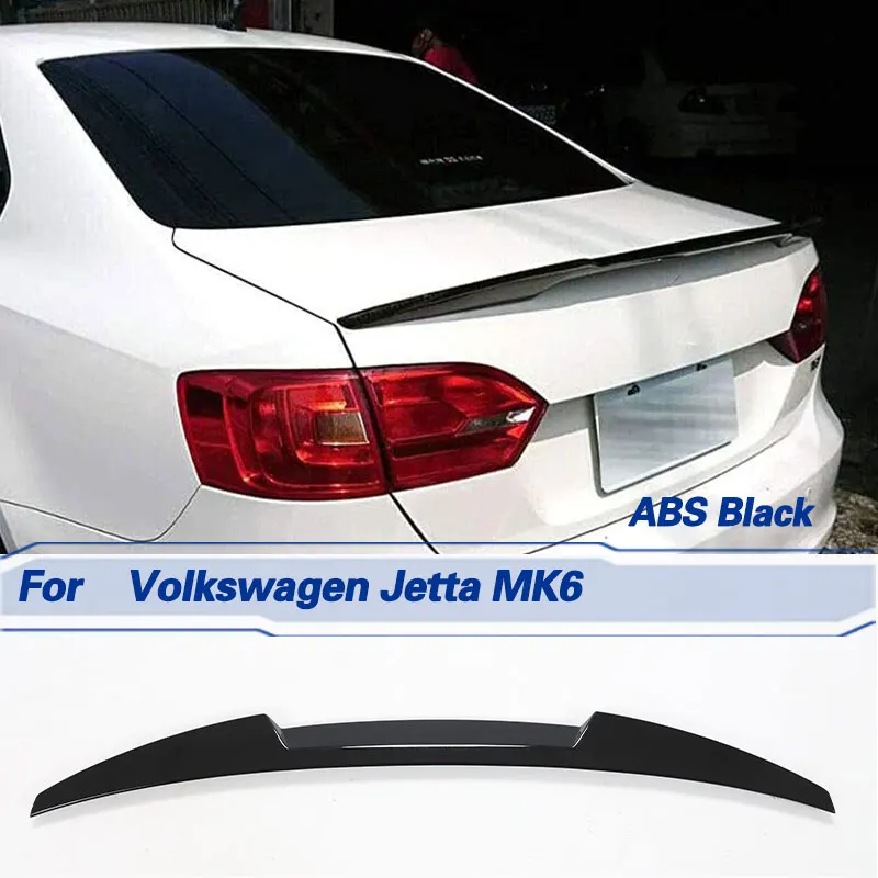 

Car Rear Trunk Spoiler Wings ABS Gloss Black for Volkswagen Jetta MK6 2012-2018 Racing Rear Spoiler Boot Lid Wing Lip Body Kit