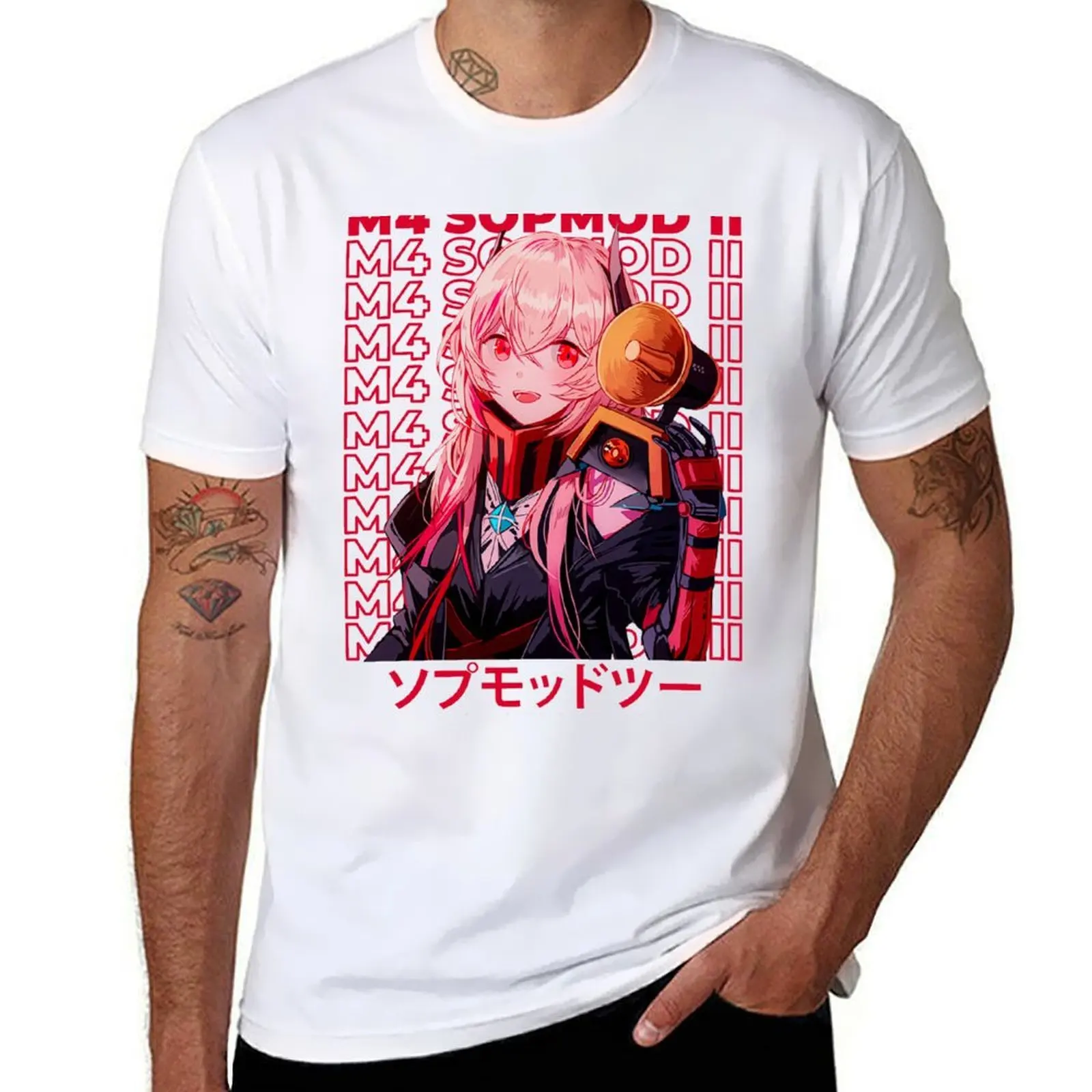 

M4 SOPMOD II - Dolls Frontline T-Shirt t shirts for man graphic vintage funny t shirts dark humor T-Shirt