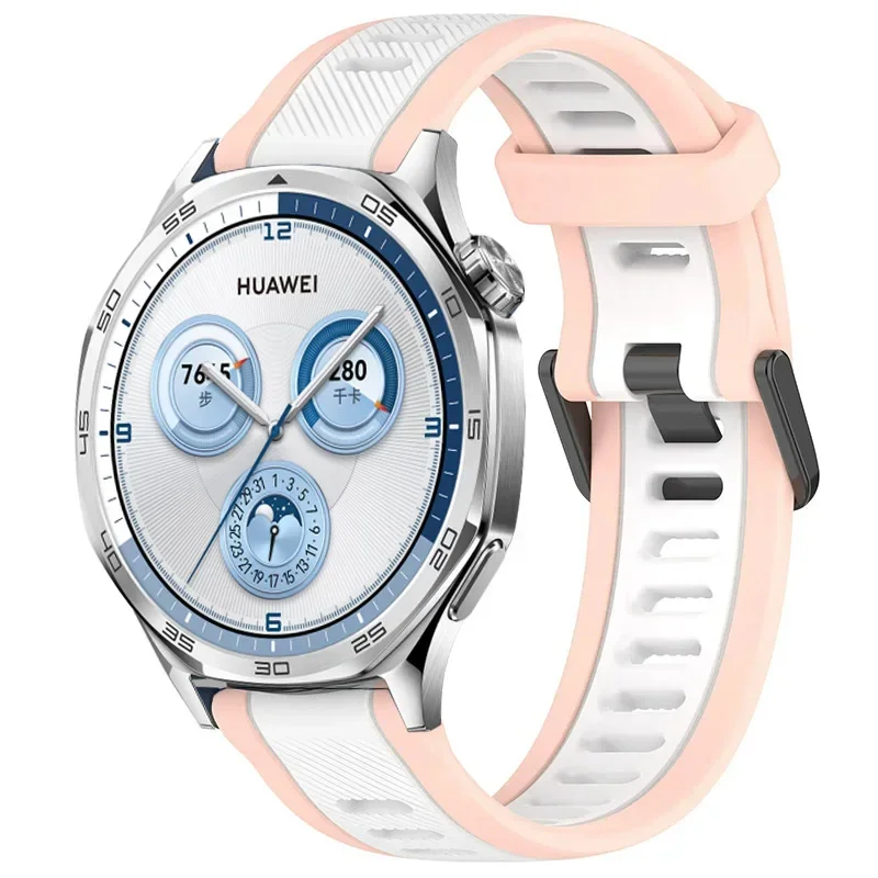 Cinturino in silicone 18mm 20mm 22mm per Huawei Watch GT5-4-3-2 Pro 46mm GT2e Bracciale morbido e traspirante Huawei Watch GT5/4 41mm Pro 42mm