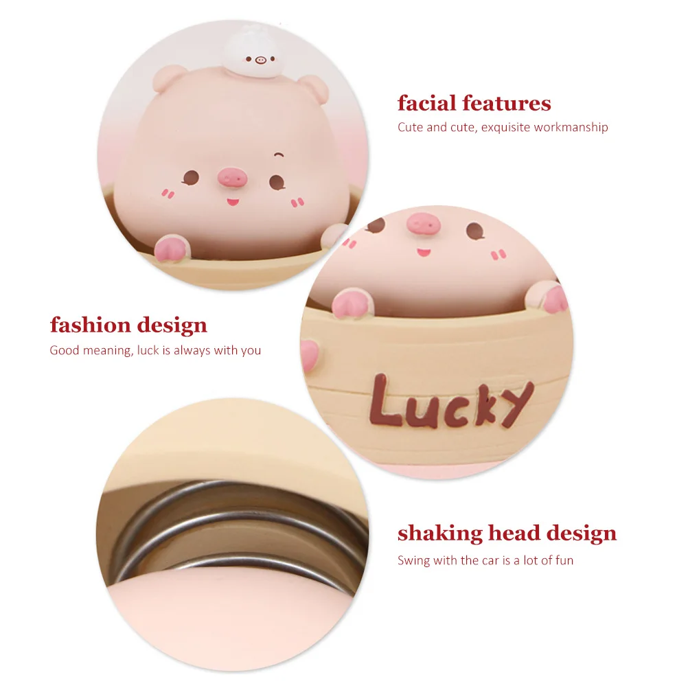 

Shaking Head Figurine Adorable Car Interior Decor Mini Resin Car Dashboard Decor Interior nament Birthday Cake Decoration