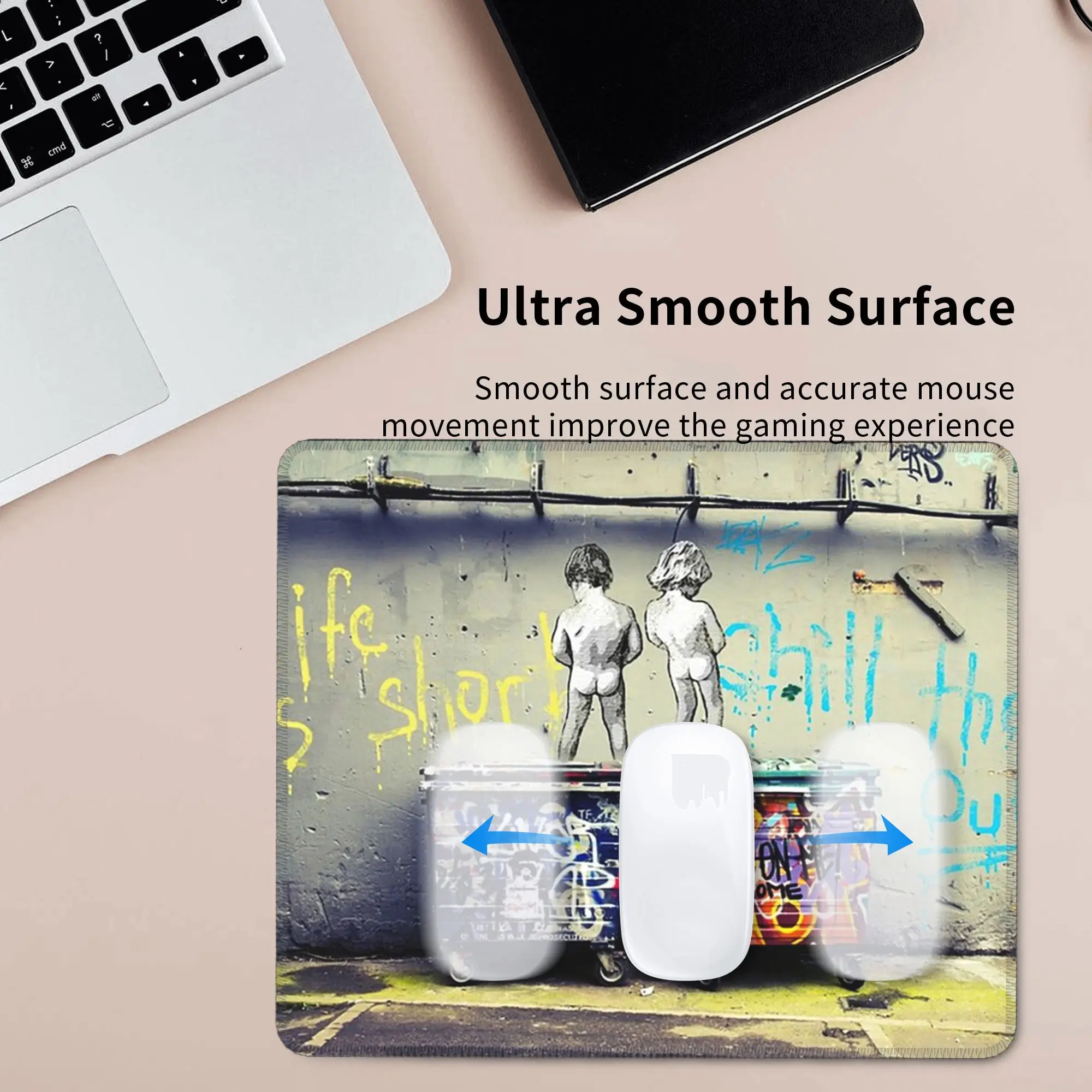 Banksy Chill the Duck Out 마우스 패드 컴퓨터 키보드 마우스 매트 게이머 PC 노트북 책상 매트 사무용품 테이블 매트