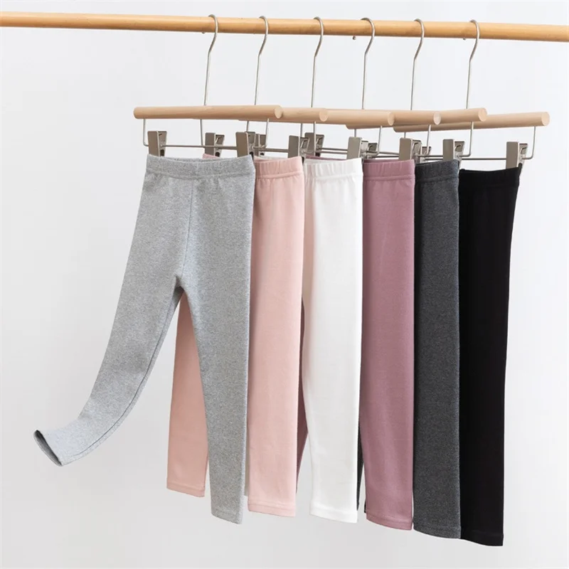 New Kids Girls' Leggings Simple Pants For Girls Casual Baby Elastic Base Pants Children's Slim Outer Wear Trousers Spring Autumn