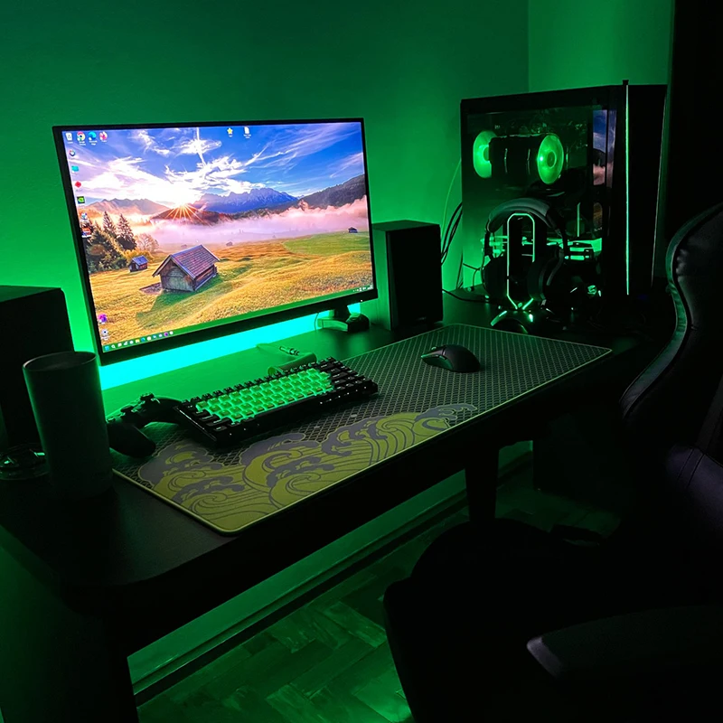 Коврик для киберспортивной мыши Ac + Mint Wave с грубой поверхностью, гладкий Fps, нижний клей 4 мм, улучшенное издание, профессиональный плеер