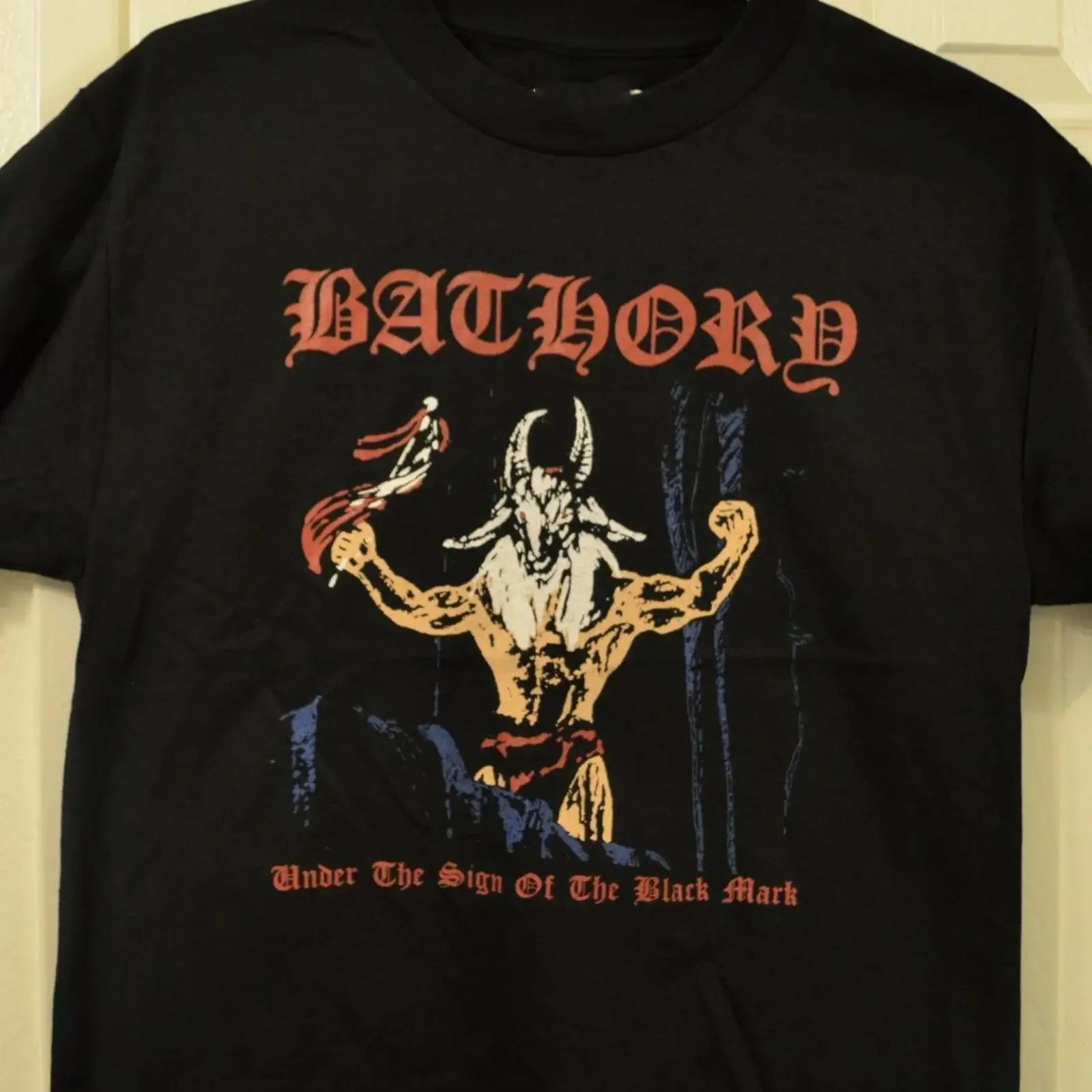 BATHORY Sotto il Segno del Marchio Nero T Shirt Cotone Uomo dalla S alla 5XL vintage Washed Versatile Slightly streetwear