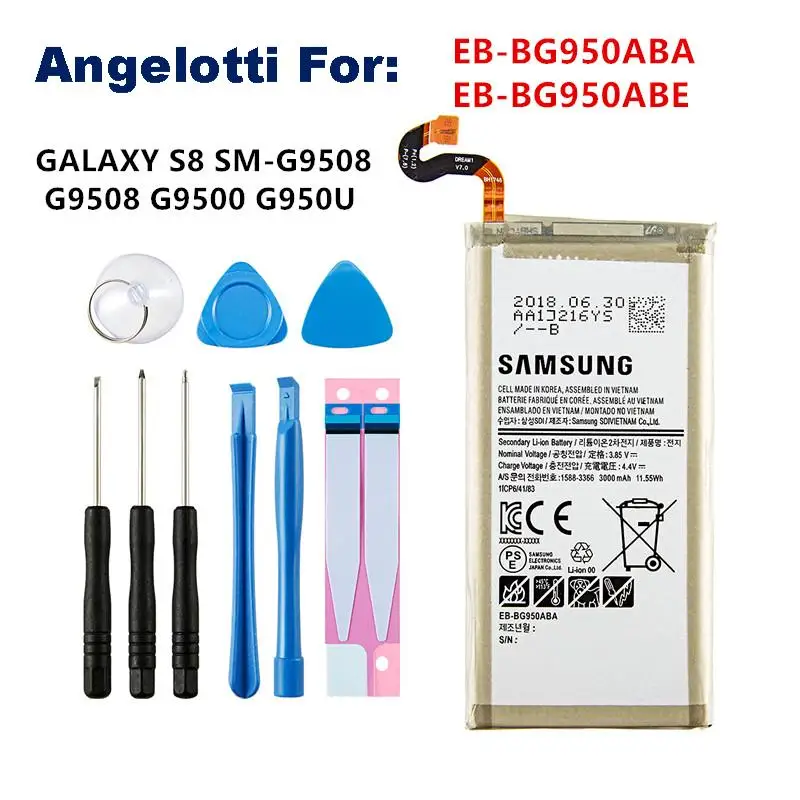 Angelotti-batería para Samsung Galaxy S6 S6 Edge/Plus S7 S7 Edge S8 S8 Plus + S9 S9 Plus S10 S10E S10 Plus S20 S20 + S20Ultra