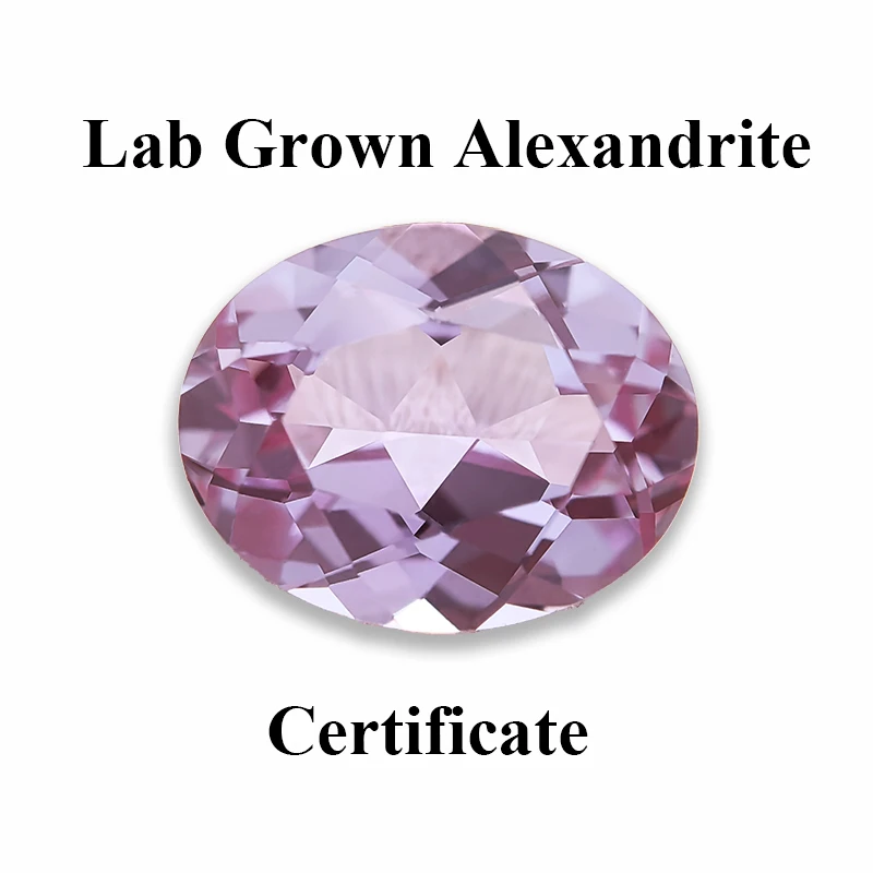 

Lab Grown Alexandrite Stone Oval Cut Purple Color Loose Gemstone Selectable Certificate
