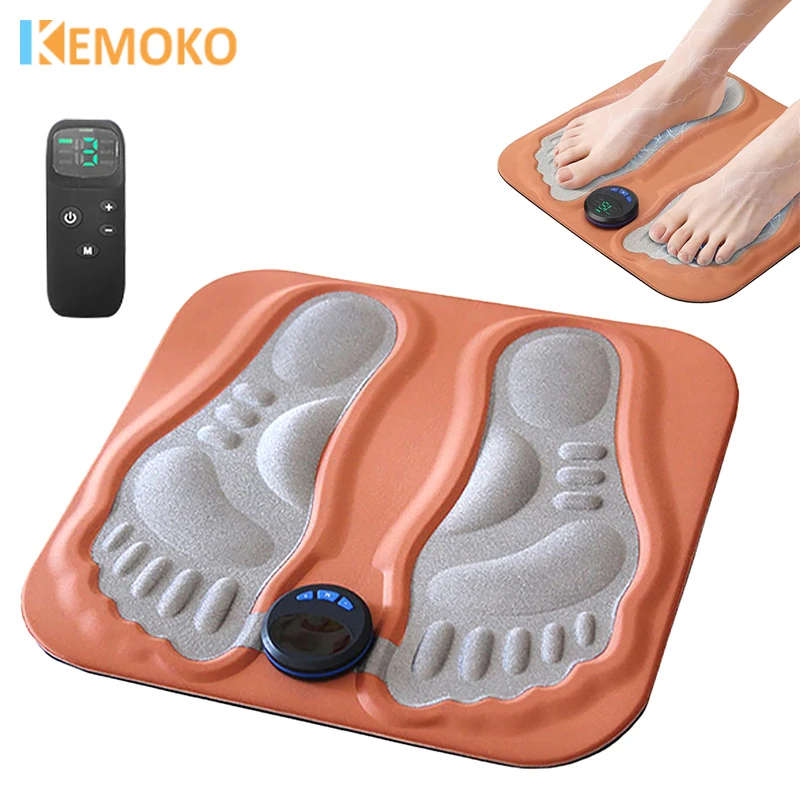 Electric EMS Foot Massager Pad Pain Relif 6 Modes Feet Acupoints Massage Mat Shock Muscle Stimulation Improve Blood Circulation