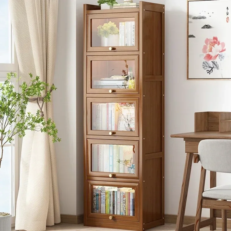 Stable Household simple bookshelf shelf floor-to-ceiling children's study bookcase wall storage cabinet