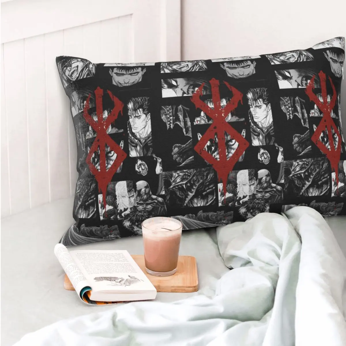 Japan Anime Berserk Swordsman Manga Guts Rectangle Pillowcase Cushion Cover Decor Bedroom Bed Home Comfort Throw Pillow