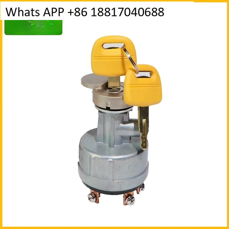 E320B/C/D pelle 4 fils 6 fils interrupteur d'allumage clé de démarrage tête de serrure de porte électrique