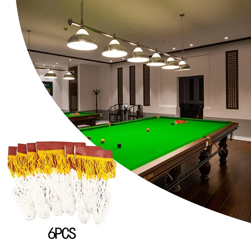 2/6pcs Snooker Balls Basket Pool Table Nets Straight Drop Billiards Net Billiard Pocket Net Bag Snooker Pockets Drop Ball Pocket