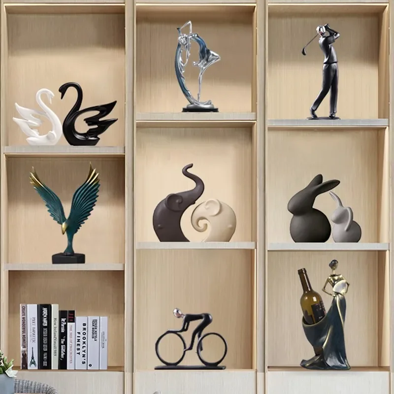 Jingdezhen Ceramic Craft Light Luxury Ornament for Office Home Living Room TV Cabinet Wine Cabinet Decoration