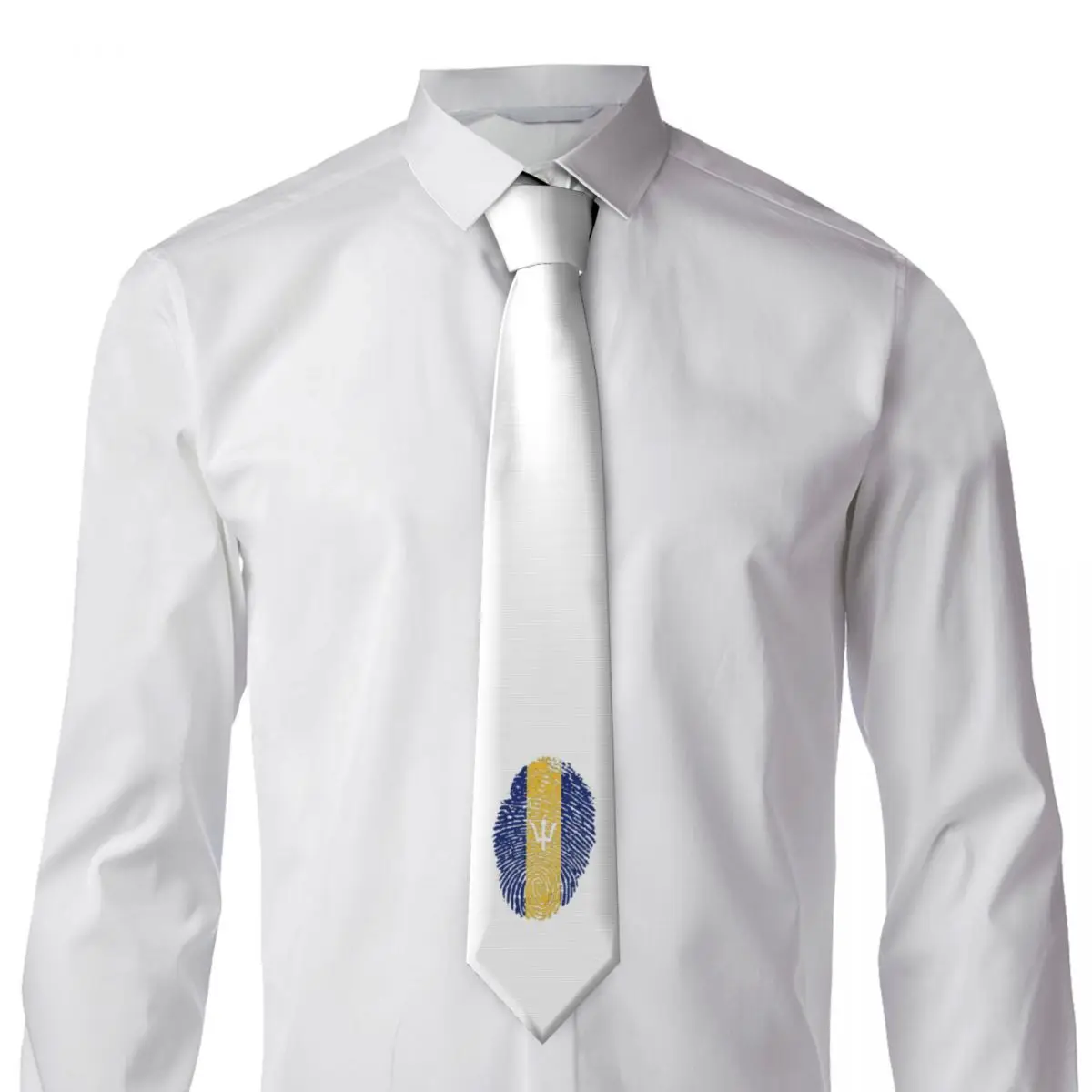 Corbata con bandera de Barbados para hombre, corbatas ajustadas de poliéster y seda, corbatas informales para fiesta y negocios