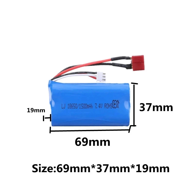 Accessori batteria per ZP1005 ZP1006 ZP1007 ZP1008 ZP1009 ZP1010 RC Auto 7.4V 1500mAh / 3000mAh batteria