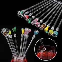 10Pcs/Set Colorful Acrylic Colorful Restaurant Stirring Sticks Drink Stirrers Mixing Sticks Cocktail