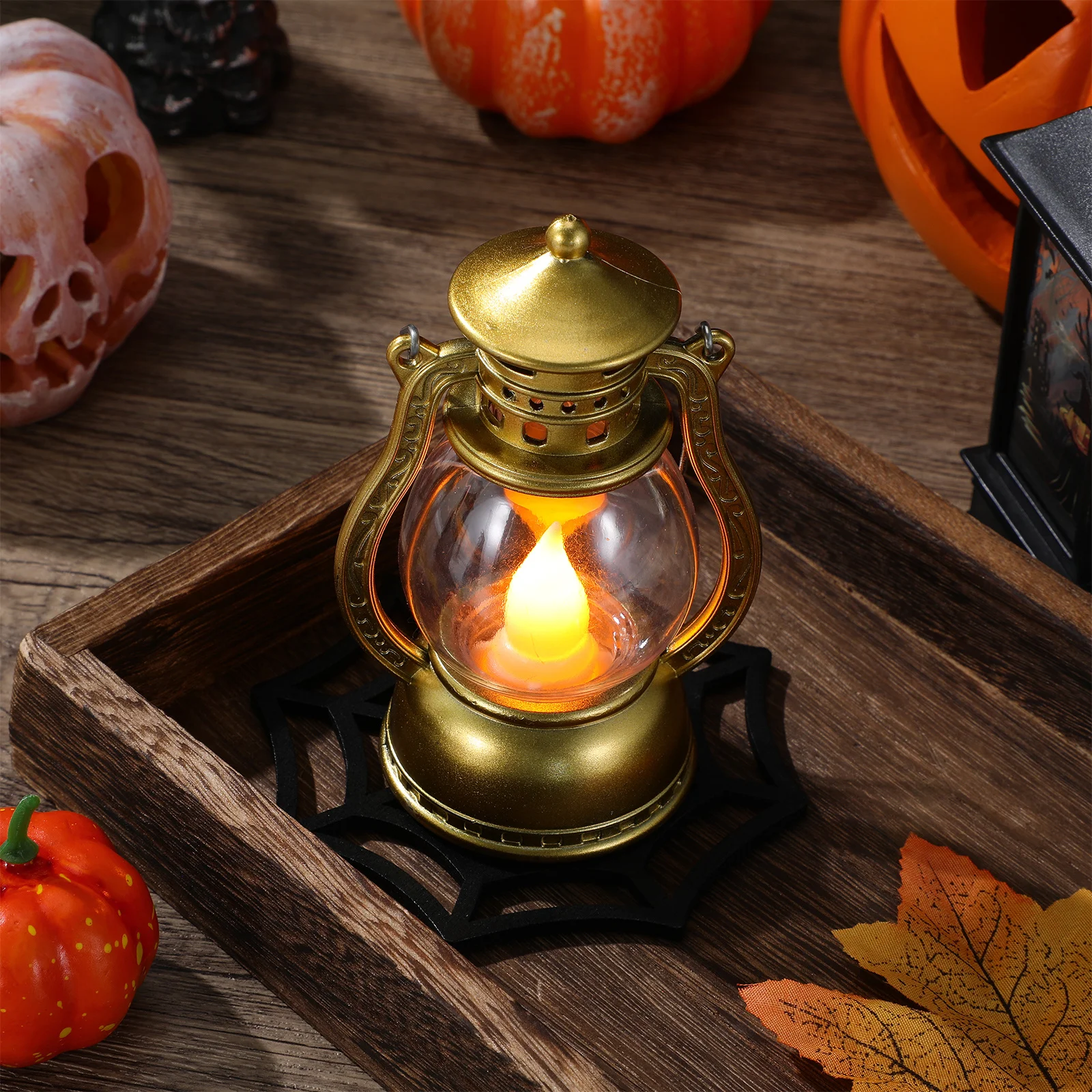 

Portable Lantern Stimulation Flame Lamp For Halloween Party Decor Outdoor Indoor Lighting Hand Lantern Halloween