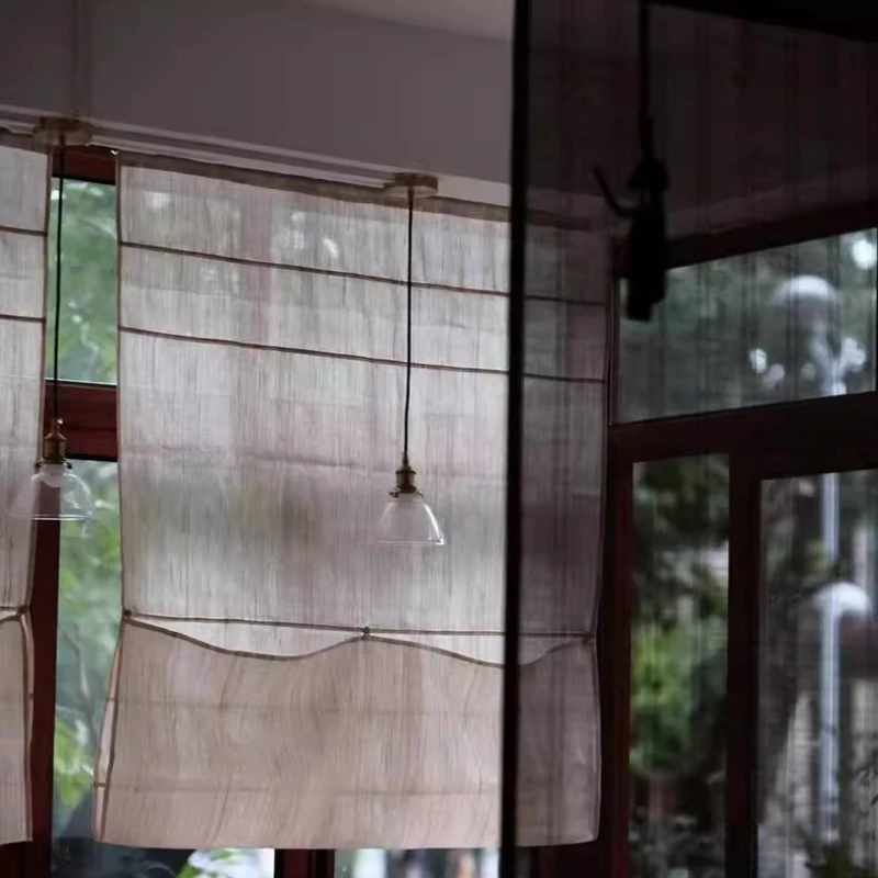 Door curtain half curtain transparent patchwork tea room hanging blocking partition