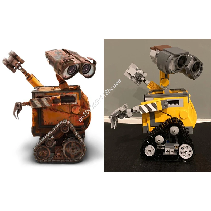 ตัวต่อ MOC WALL-E รุ่นปรับปรุง 704 ชิ้น ของขวัญคริสต์มาส ของตกแต่งบ้าน DIY เหมาะสำหรับตกแต่งภายในโชว์รูม