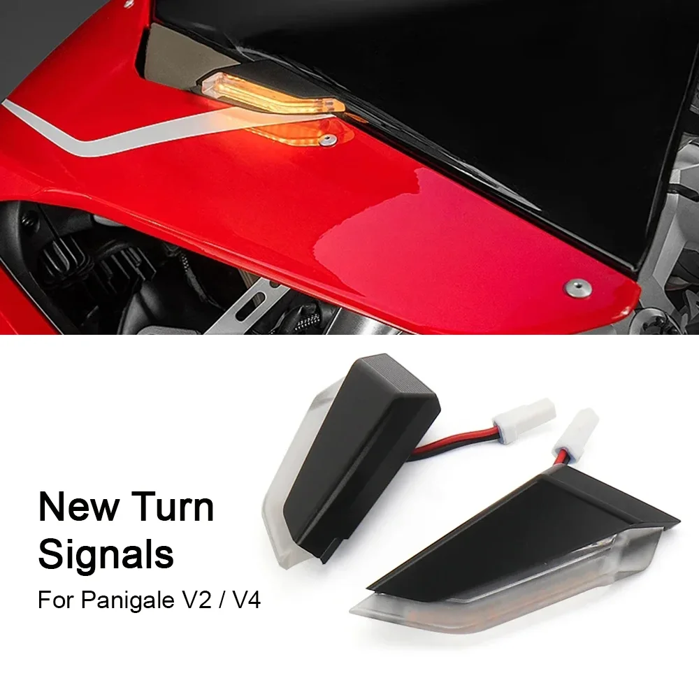 

Motorcycle Accessories Light Front Turn Signal Flasher Indicator Lamp Mirrors LED For DUCATI Panigale V4 V4S V4R PANIGALE V2