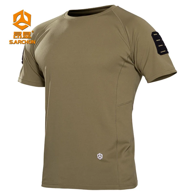 Men Summer Quick Dry T-shirt Anti-Mosquito Breathable Short Sleeve T Shirt Outdoor Fishing Run Sports Military Tactical T-shirt