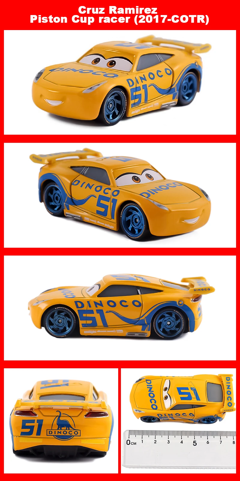 Pixar Cars 3 Pixar Cars Nr. 86 Road Bully Chick Hicks Metall-Druckguss-Spielzeugauto 1:55 Lightning McQueen Kindergeschenke Spielzeug – Detail 27