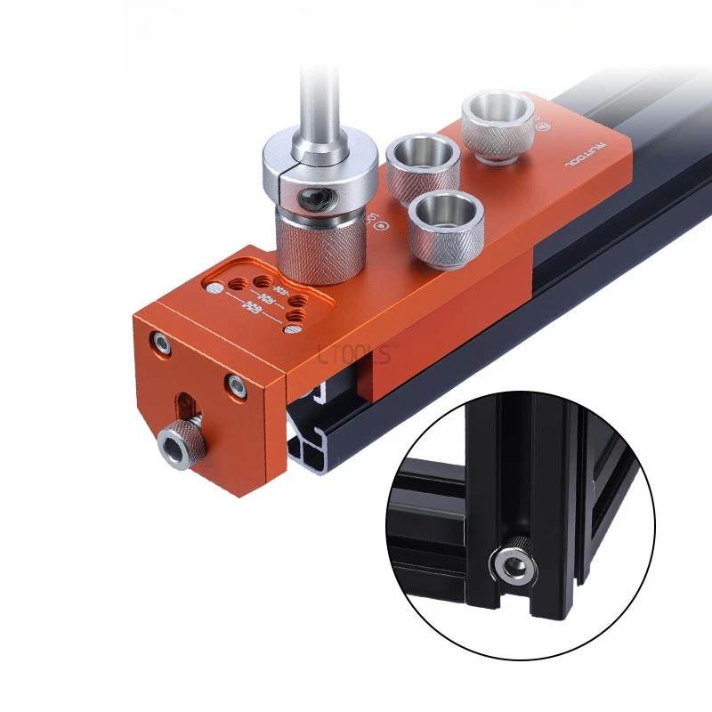 Herramienta de guía de perforación de perfil de aluminio multifunción, broca escalonada M8/M6 para herramienta de perforación de perforación de taladro serie 20/30/40